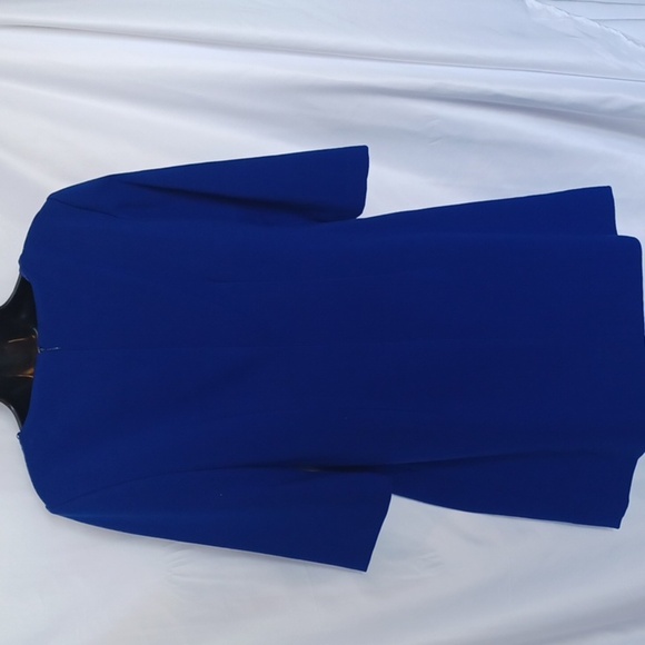 Eliza J beautiful mid-weight blue dress from Nordstrom, 3/4 sleeve, lined - Picture 5 of 8